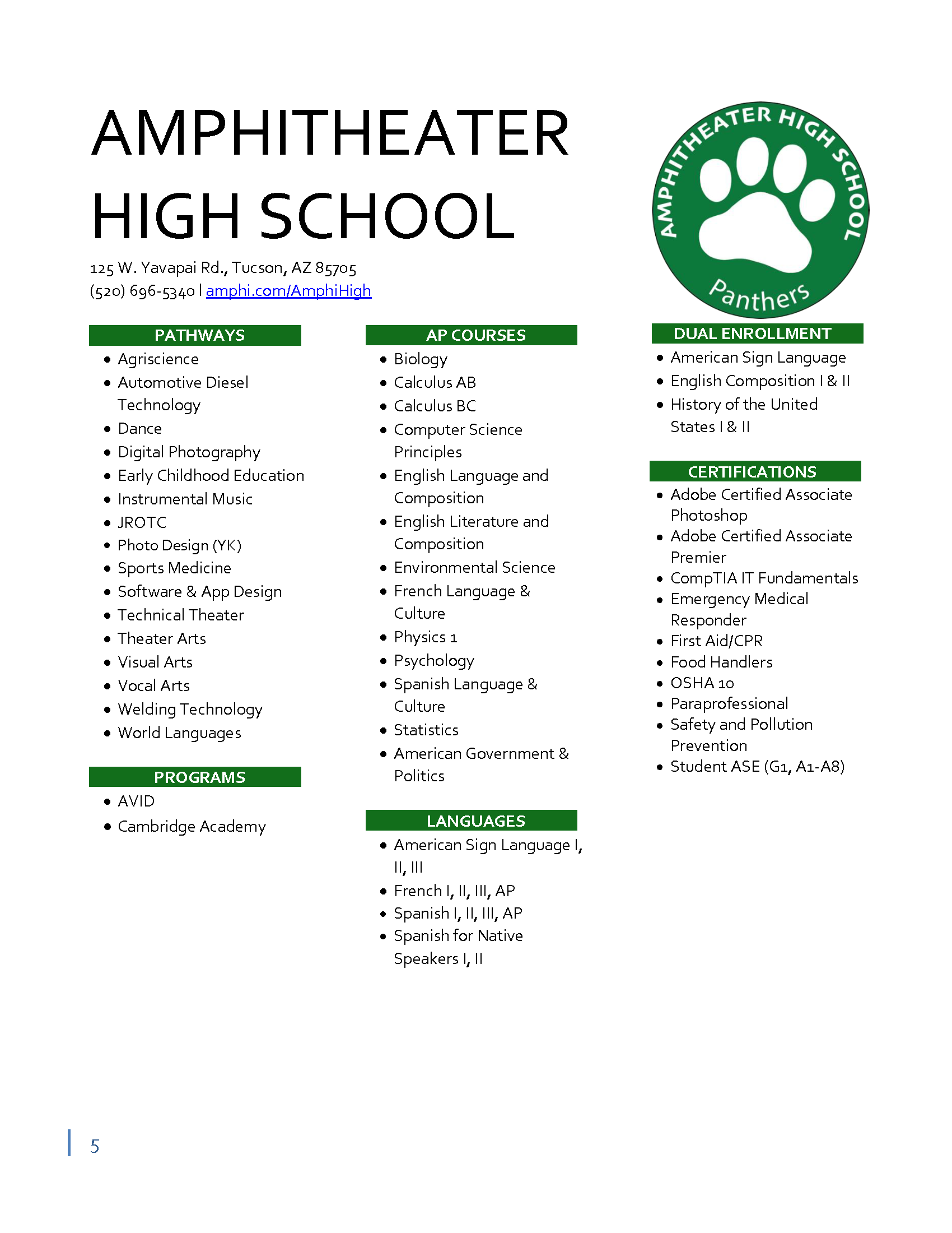 Amphi High Overview
